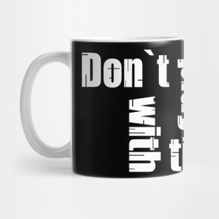 D.P.W.T. White text. Mug